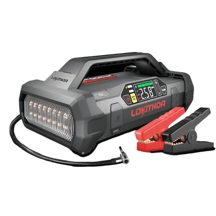 Dark Slate Gray LOKITHOR JA300 Jump Starter with Air Compressor 1500Amp Vehicle Jump Starters