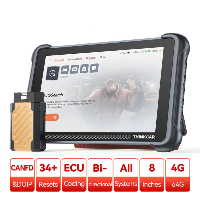 Dark Slate Gray Thinkcar Expert 191 | 8" Wireless Diagnostic Scan Tool | ECU Coding Vehicle Diagnostic Scanners