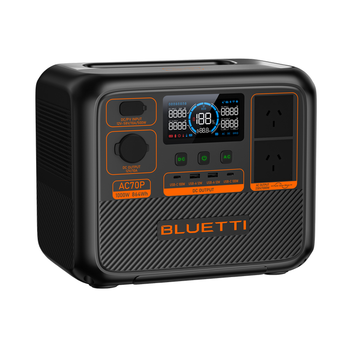 Dark Slate Gray BLUETTI AC70P Portable Power Station | 1,000W 864Wh Power Station