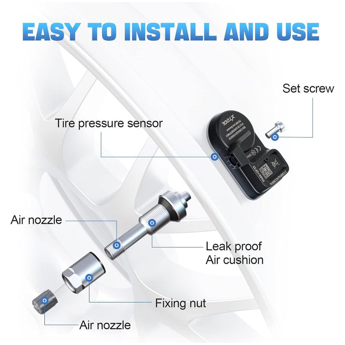 White Smoke XTOOL TS100 Programmable Universal Tire Pressure Sensor TPMS Sensor