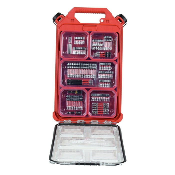 Maroon Milwaukee SHOCKWAVE Bit Set with PACKOUT Case (100-Piece) bit set