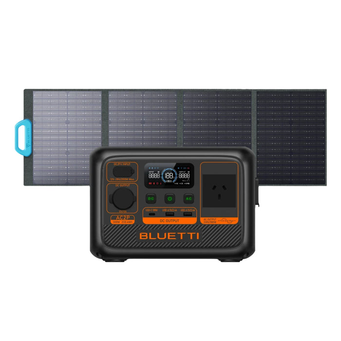 Dark Slate Gray BLUETTI AC2P Portable Power Station | 300W 230.4Wh | PV120 Solar Panel Power Station