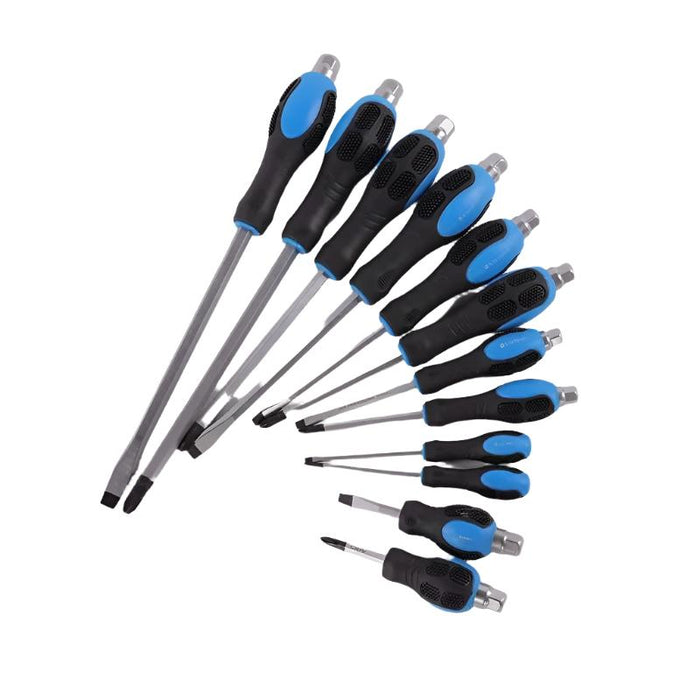 Light Gray DTNZ 12PC 6 Flat Head & 6 Phillips Screwdriver Set Screwdrivers