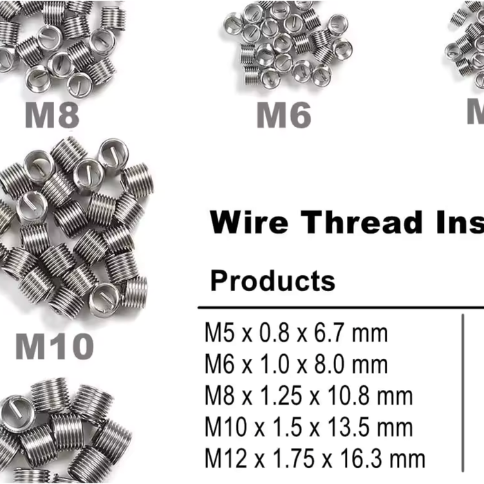 Gray DTNZ 131pcs Thread Repair Kit, Helicoil Kit Helicoil Kit