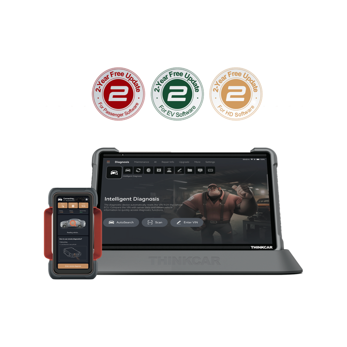 Dark Slate Gray THINKCAR Expert 399 14" Diagnostic Scan Tool, AI Technology, Dual Diagnostics, 12/24V, EV Vehicles Vehicle Diagnostic Scanners