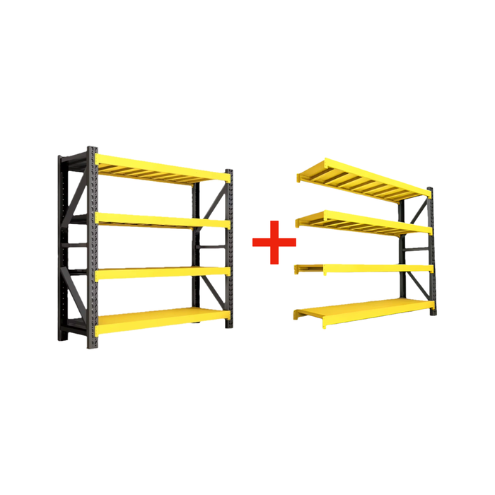 Dark Slate Gray Warehouse Garage Storage Rack Shelving 5 Layer 300kg 4000x600x2000mm Starter Kit Shelving