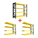 Dark Slate Gray Warehouse Garage Storage Rack Shelving 4 Layer 300kg 6000x600x2000mm Shelving