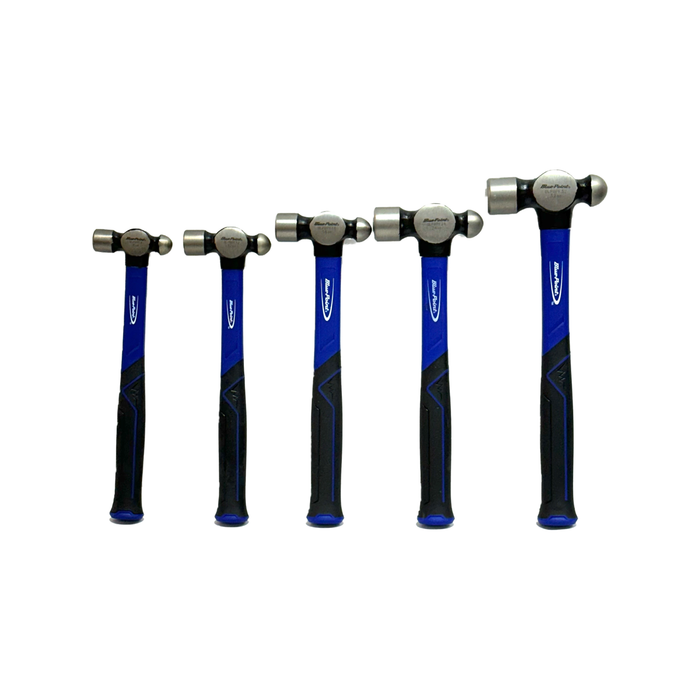 Black Blue Point Tools 5 Piece Fibreglass Handle Ball Pein Hammer Set Hammers