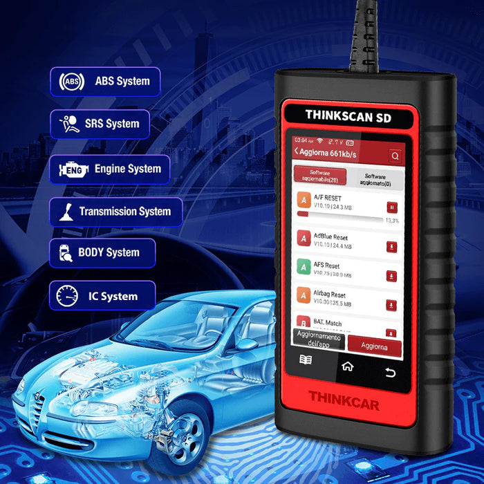 Midnight Blue THINKCAR Thinkscan SD6 6-System Scan Plug-play DIY Diagnostic Scanner for Passenger Vehicles Vehicle Diagnostic Scanners