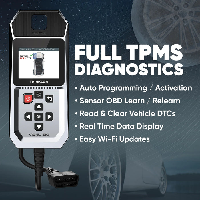 Dark Slate Gray THINKCAR Venu 90 - TPMS Activation Diagnostic Tool, Includes 4 Free Sensors Vehicle Diagnostic Scanners