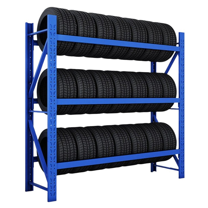 Light Gray Heavy Duty Tyre Racking Tyre Storage 3 Layer 2000x2000x600, 300kg Tyre Racking