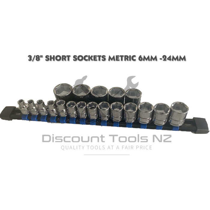 Dark Slate Gray Blue Point 3/8" Standard Sockets Metric 6mm -24mm Sockets