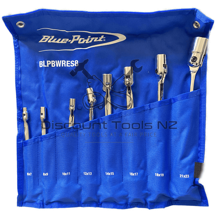 Dark Slate Blue Blue Point Double Flex Socket Wrench Set, 8pcs BLPBWRES8 Spanners & Spanner Sets