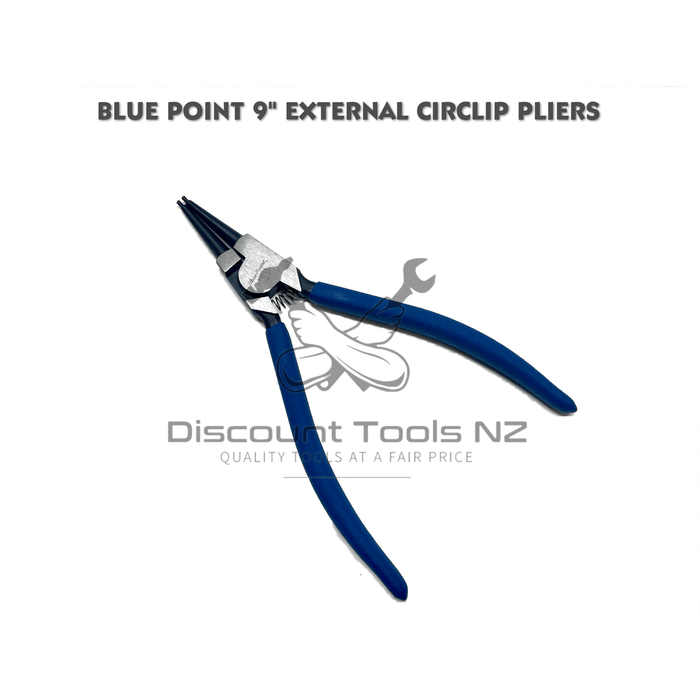 Light Gray Blue Point External Circlip Pliers 9" Straight 40-100mm Pliers