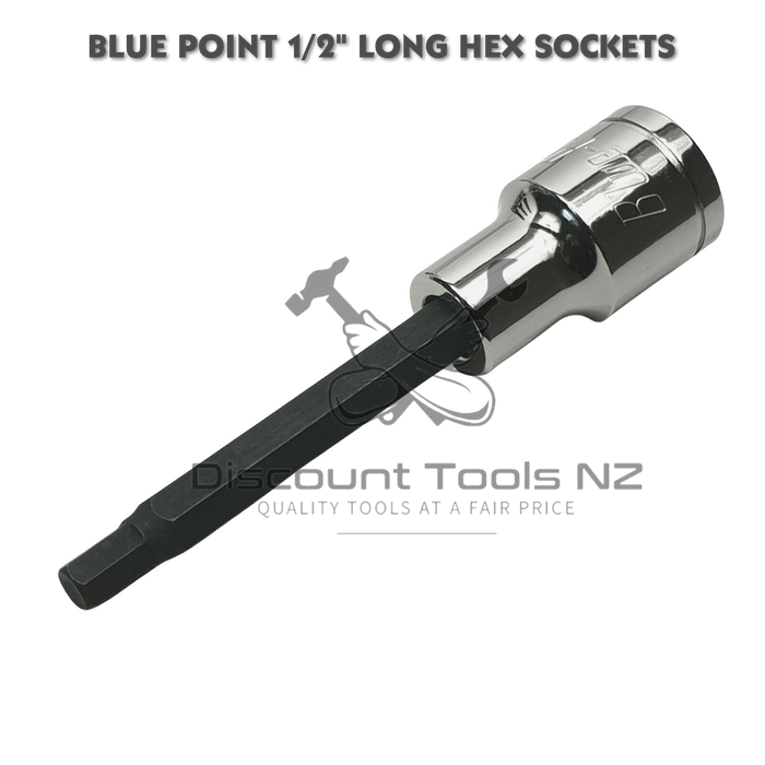 Dark Slate Gray Blue Point 1/2" Long Hex Socket Set 11 Sizes Available Sockets