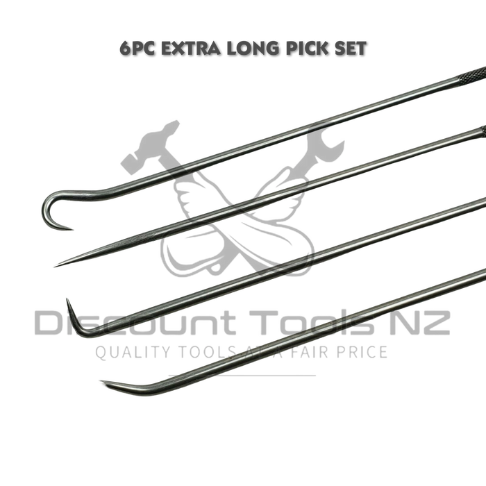 Dark Slate Gray Blue Point 6pc Extra Long Pick Set PSLR6 Pick & Scrapers