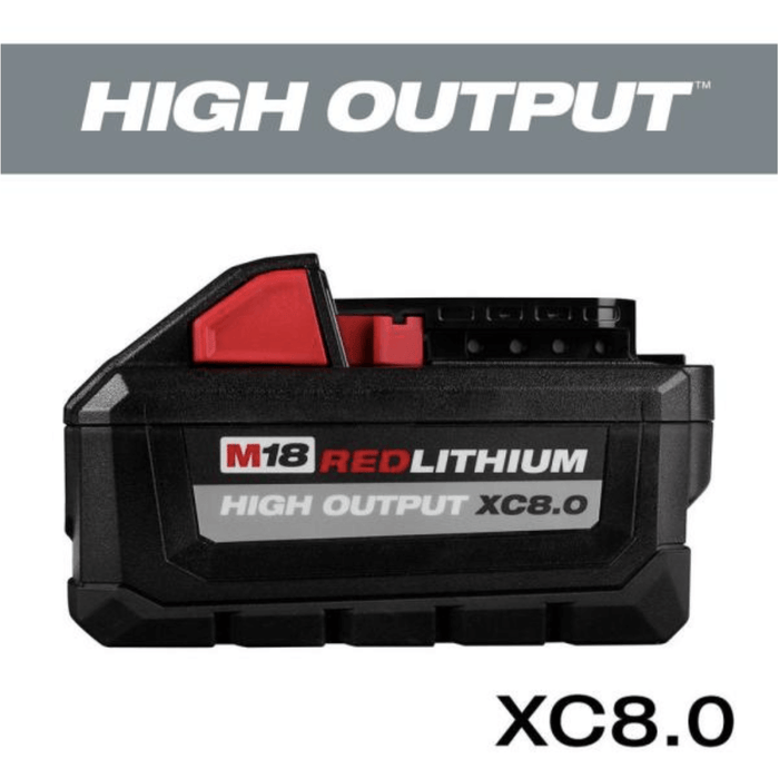 Black Milwaukee M18 8.0 Ah High Output Li-Ion Battery Battery