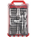 Dim Gray Milwaukee  32-Piece 3/8 in. Drive Metric Ratchet and Socket Set with PACKOUT Compact Low-Profile Organizer Socket Sets