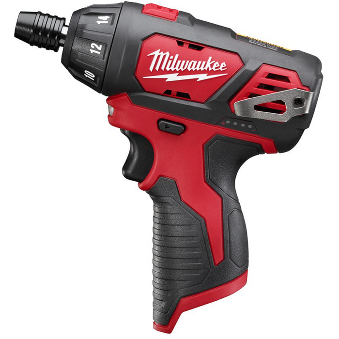 Dark Slate Gray Milwaukee M12 12-Volt Lithium-Ion Cordless 1/4 in. Hex Screwdriver (Tool-Only) Handheld Power Drills