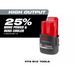 Light Coral Milwaukee M12 12V Lithium-Ion CP High Output 2.5Ah Battery Pack Battery